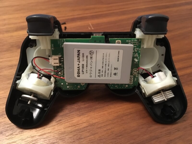 PS3コントローラ電池交換　電池換装完了