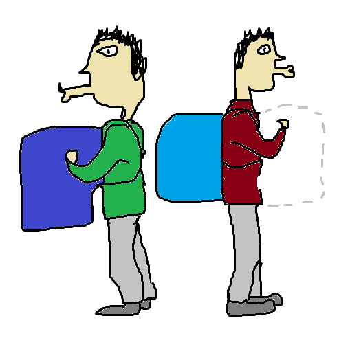 リュック 前に抱えない場合