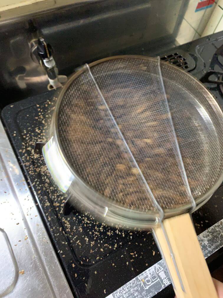 コーヒー焙煎 焙煎中