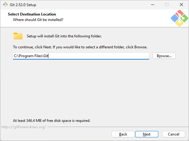 Synology DS220+ Git Server Select Destination Location