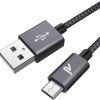 Amazon.co.jp: マイクロ usb ケーブル Rampow Micro USB ケーブル【2M/黒】 QC3.0急速
